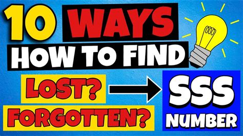 How to Find Lost or Forgotten SSS Number .